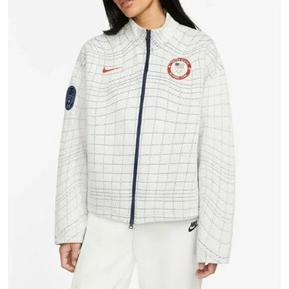Nike Tech Pack Jacket Womens XL White Therma Team USA Paraolympic Warmup NEW - Picture 2 of 12